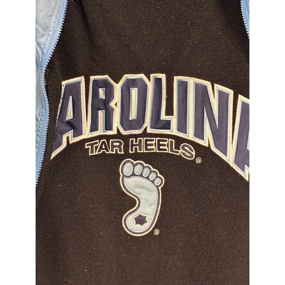North Carolina Tar Heels Hooded Jacket Men Blue Full Zip NCAA XL Heavy ‎ Size XL